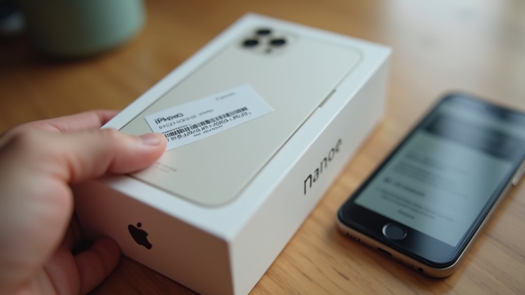 szczegóły weryfikacji autentyczności pudełka iPhone'a