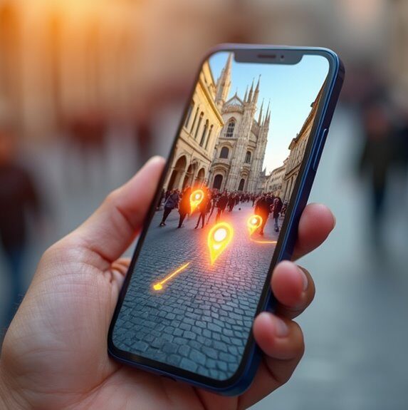 wirtualny przewodnik turystyczny AR na iPhone'a