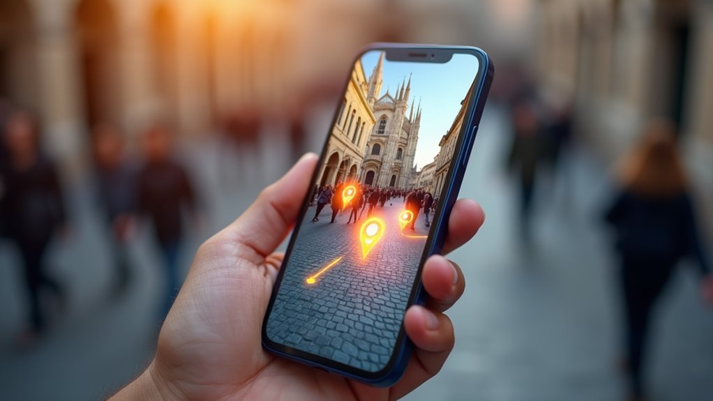 wirtualny przewodnik turystyczny AR na iPhone'a